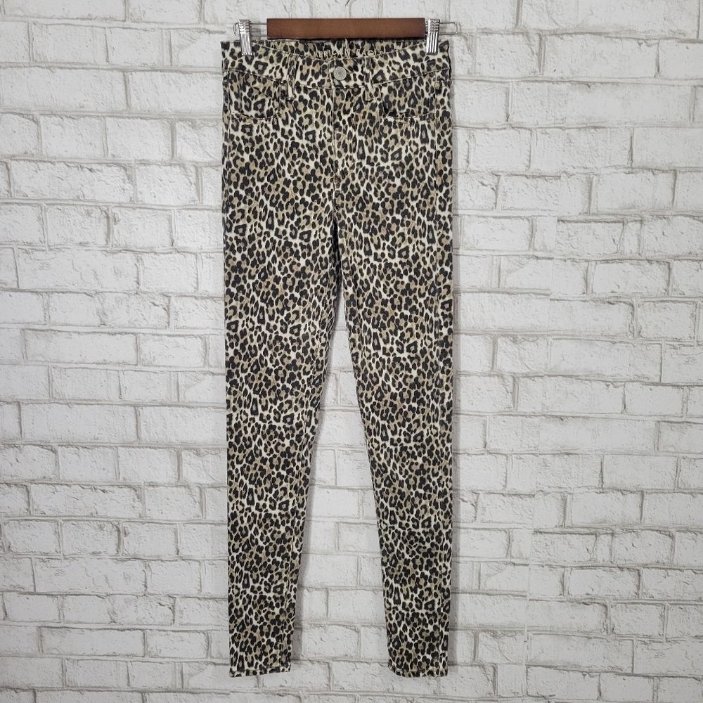 AEO leopard print high rise jeggings